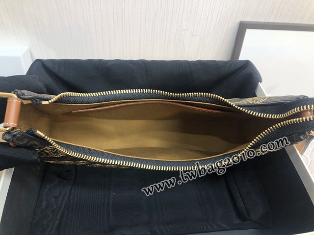 Celine專櫃2023新顏色TRIOMPHE AVA標誌印花心形刺繡腋下包 賽琳520限定系列腋下包 sldj2455